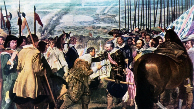 Quien da la llave en este cuadro es de Puertollano “La Rendición de Breda”.